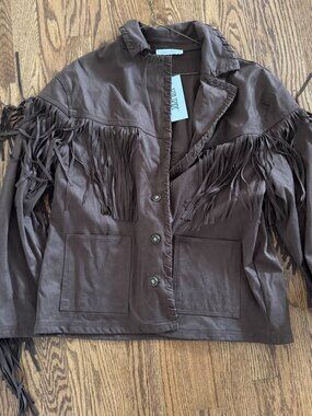 NWT 12th Tribe Devon Mocha Vegan Suede Shacket